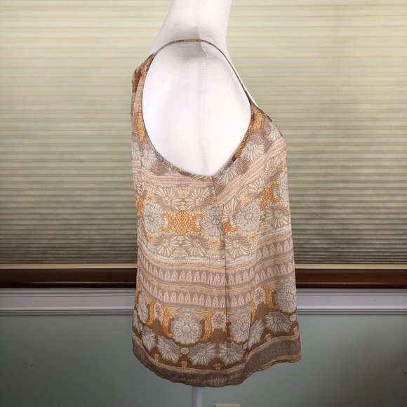 Forever 21 Beachy Boho Floral Sleeveless Strappy Blouse Y2K Coachella Festival - Picture 4 of 11